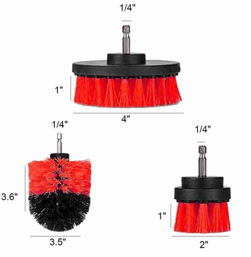 Drill Brush Attachment Set Power Scrubber Brush Cleaning Kit for Grout  Tiles Sinks Car Bathtub Bathroom and Kitchen Surface 3 Pack