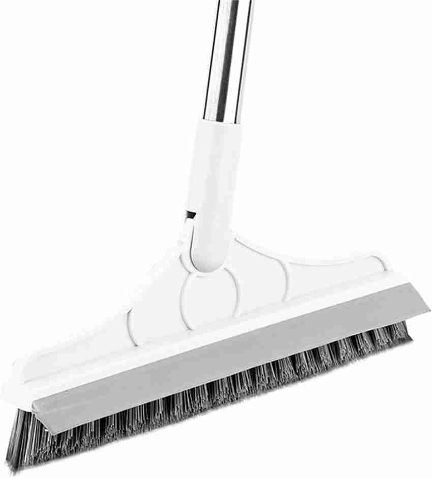 Purabelle Bathroom Brush Cleaning Brush with Wiper 2in1 Tiles Floor Scrub  with Long Handle Plastic Wet and Dry Brush Price in India - Buy Purabelle Bathroom  Brush Cleaning Brush with Wiper 2in1