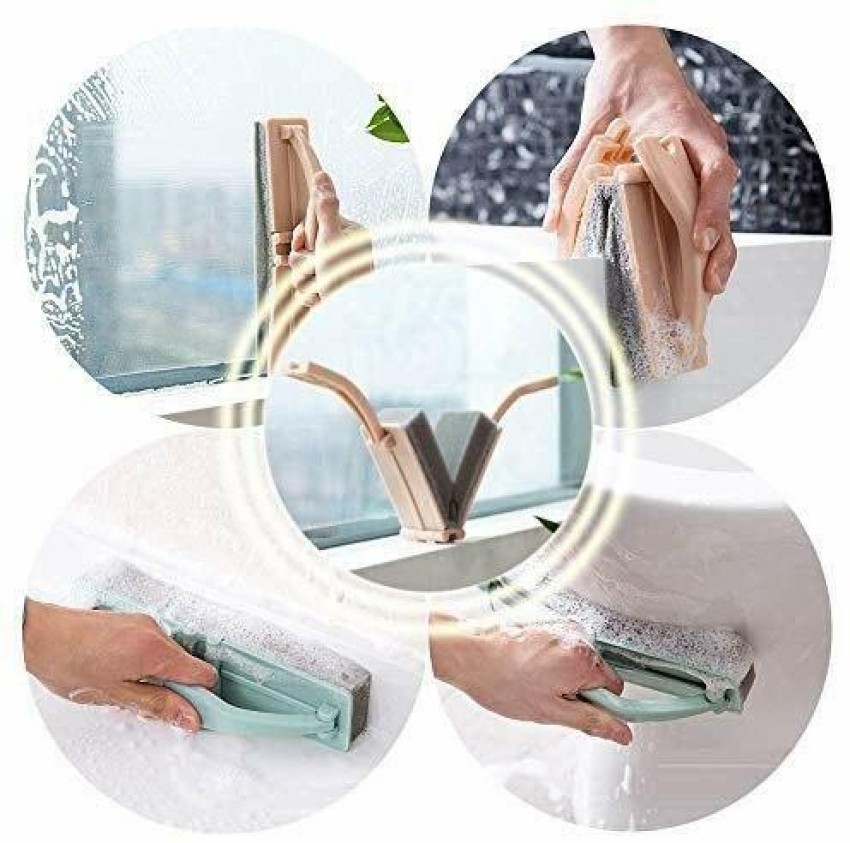 Magic Sponge Glass Wall Cleaning Brush Handle Sponge Kitchen Bathroom  Cleaning