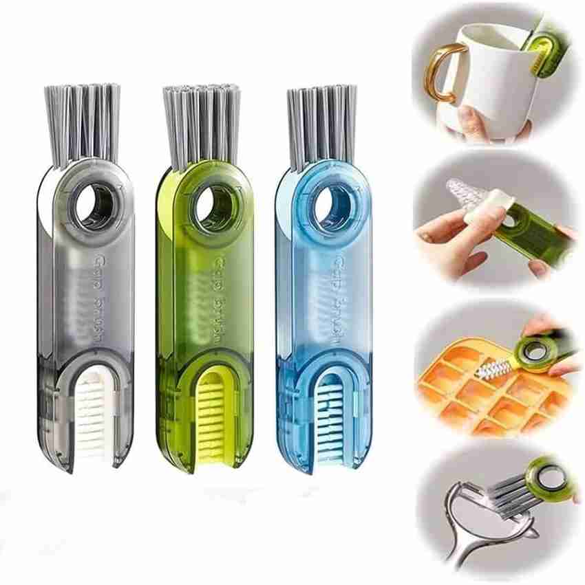 3 in 1 Multipurpose Bottle Gap Cleaner Brush, 3 in 1 Tiny Bottle Cup Lid  Detail Brush, 3 in 1 Multifunctional Cleaning Brush, Multi-Functional  Crevice