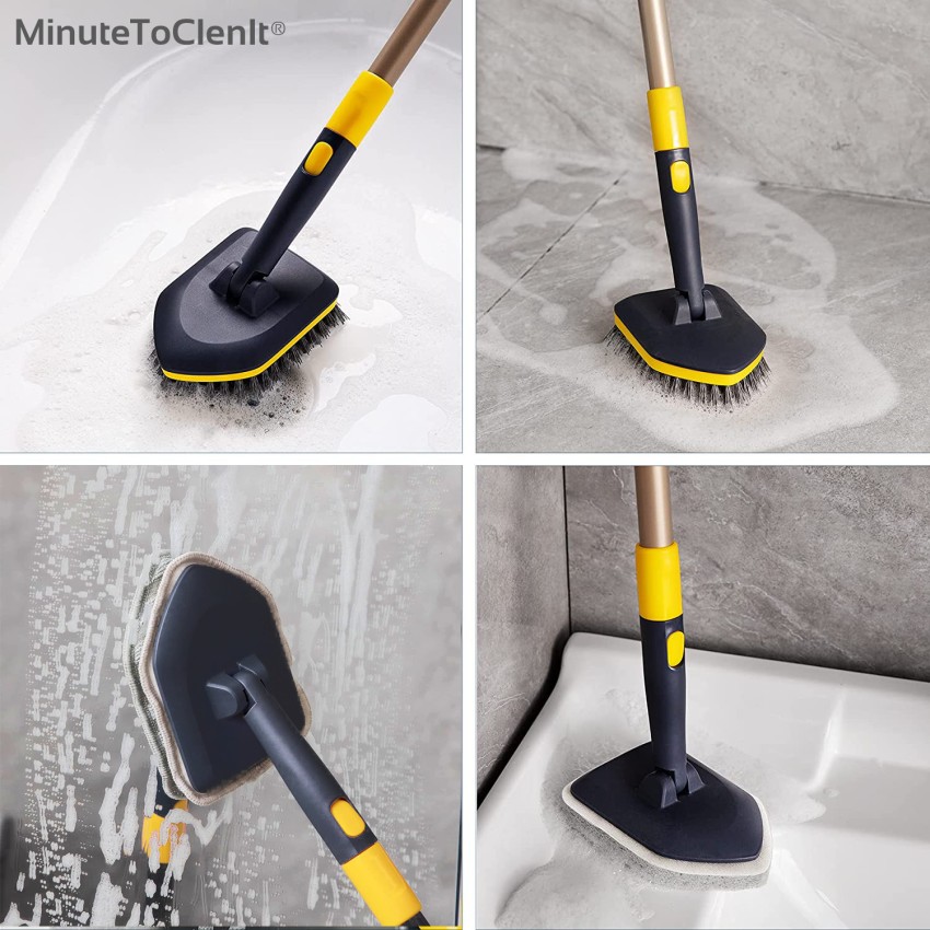 MinuteToCleanIt Floor Bathroom Cleaner Brush with Long Handle