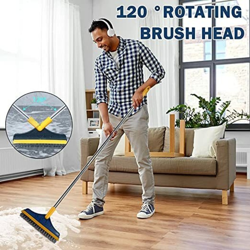 PottersPride Bathroom Cleaning Brush with Wiper 2 in 1 Tiles