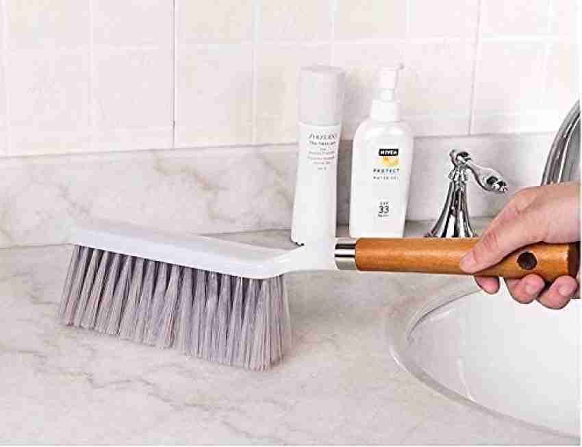 Livronic Plastic Dust Cleaning Brush Upholstery Long Handle Cleaning Brush  Long Bristle For Tiles,Carpet,Bed,Sofa,Mattress,Window,Bathroom Car