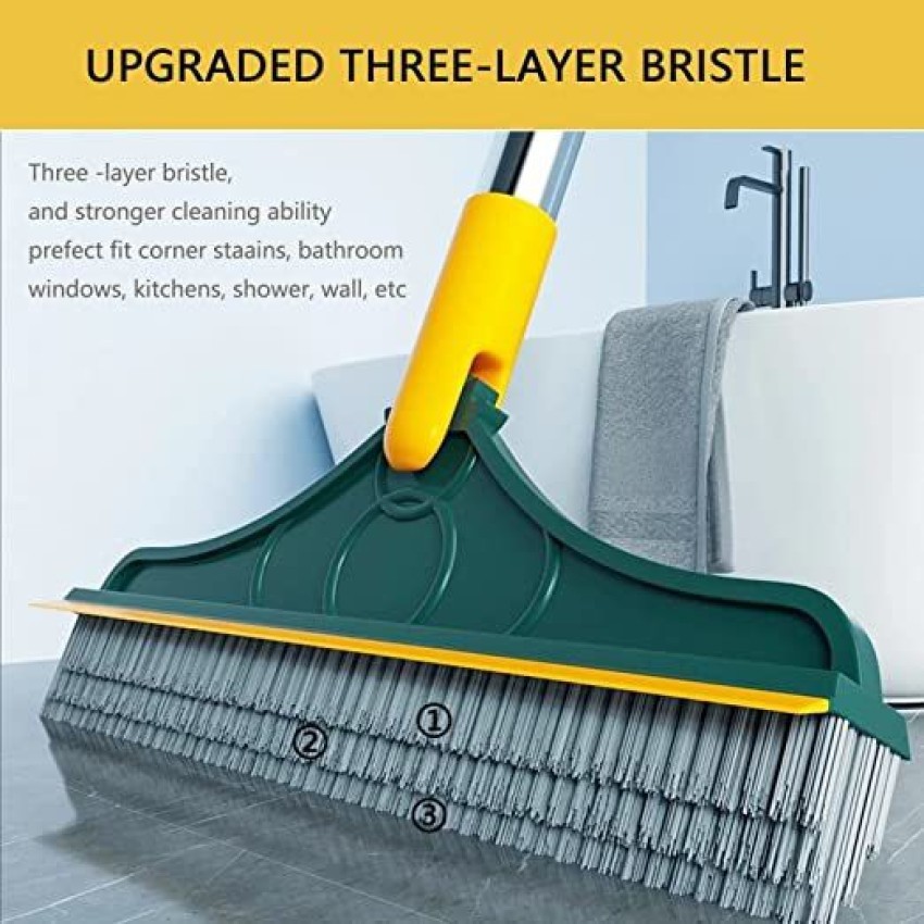 Retractable V-Shaped Floor Brush for Gap Cleaning with Strong