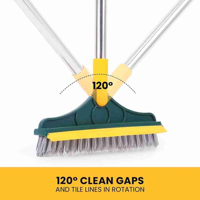 PRATYANG Bathroom Cleaning Brush with Wiper 2 in 1 Tiles Cleaning