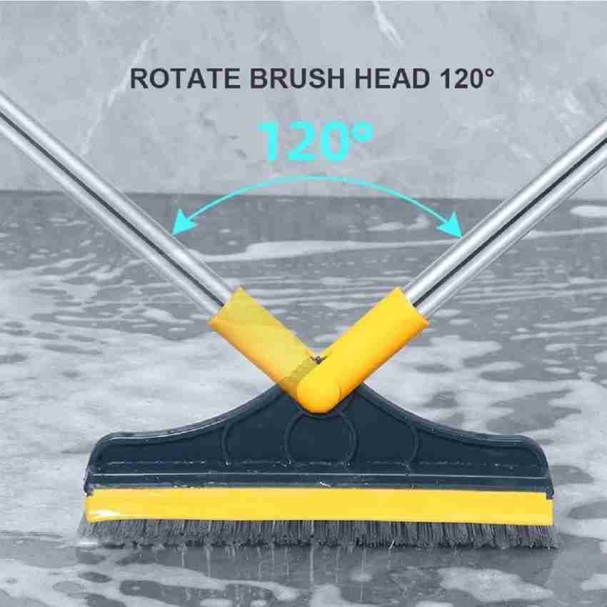 SMILIGNERS Bathroom 2 in 1 Floor Cleaning Brush with long Handle 120°  Rotate Fiber Wet and Dry Brush Price in India - Buy SMILIGNERS Bathroom 2  in 1 Floor Cleaning Brush with