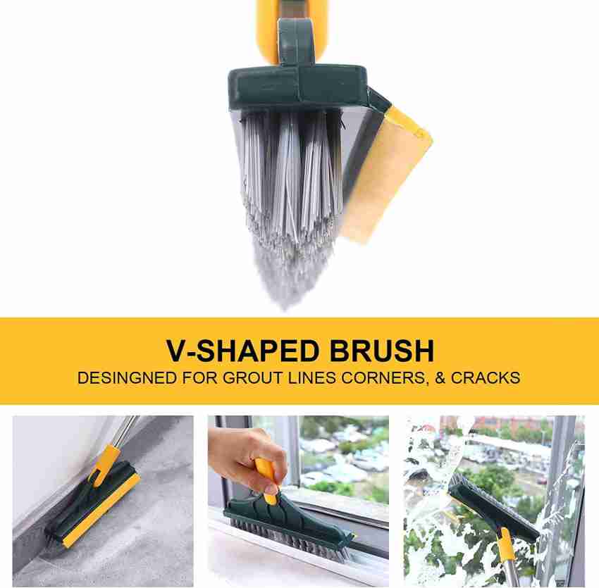 Grout Brushes Corner Scrubber Tile Floor Gap Cleaning Tool 2 In1 Scrub Brush  V-shaped Brush
