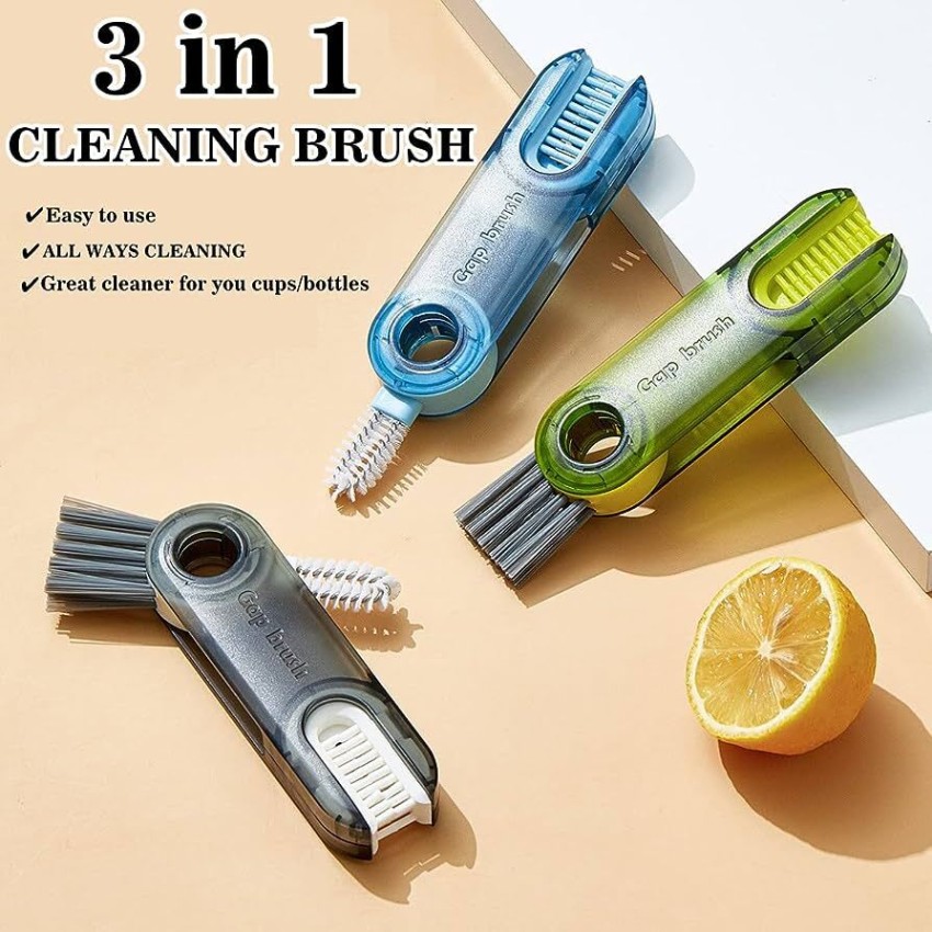 3-in-1 Cup Lid Crevice Cleaning Brush U-shaped Cup Cover Cleaning Brush  Kitchen Mini Cup Glass Cover Cleaning Brush 3pcs