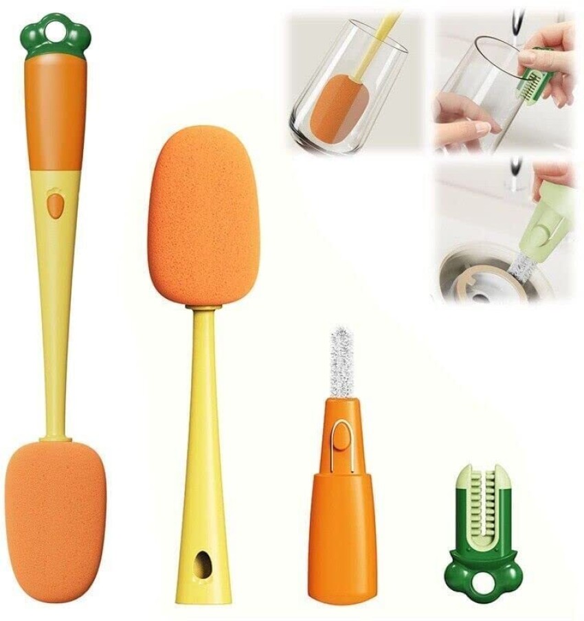 1pc 3-in-1 Cup Brush With U-shaped Crevice Brush, Multi-functional Cleaning  Brush