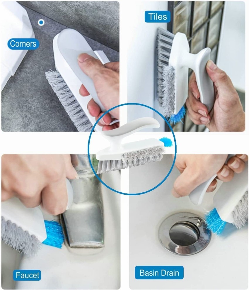 FLOBIQUE 3 in 1 Multifunctional Bathroom Cleaning Brush Microfibre Wet and  Dry Brush Price in India - Buy FLOBIQUE 3 in 1 Multifunctional Bathroom Cleaning  Brush Microfibre Wet and Dry Brush online at