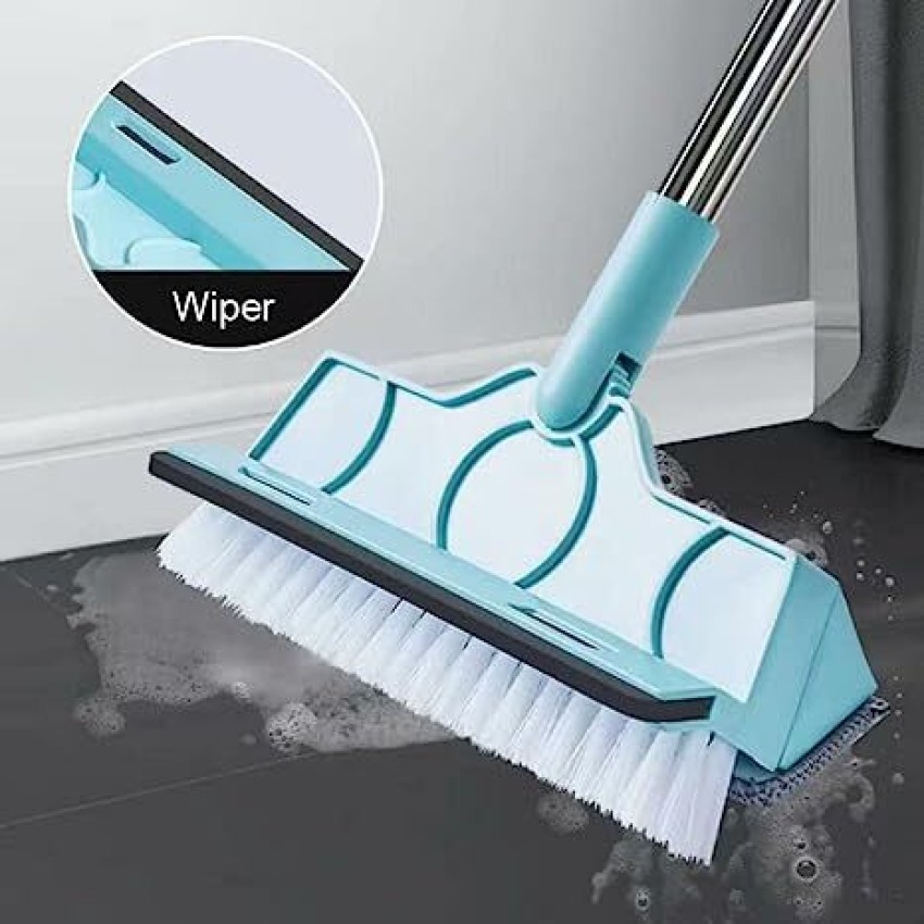  3 in 1 Floor Scrub Brush with Squeegee, Floor Brush