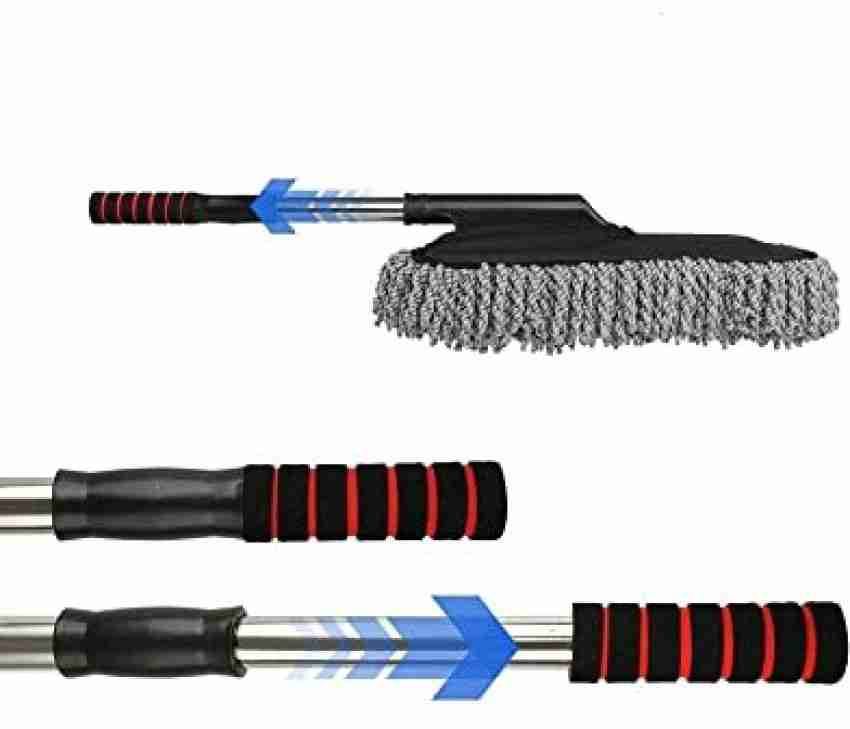 Car Cleaning Duster Car Wash Dust Wax Mop Car Washing Brush with Handle and  Grip(Multicolor)