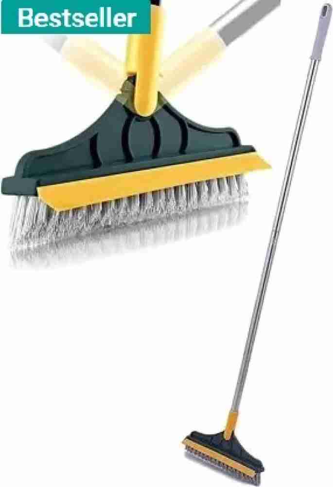 Plastic Bathroom Cleaning Brush With Wiper 2 In 1