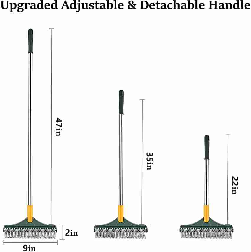 Floor Scrub Brush With Adjustable Long Handle, 1 Multifunctional