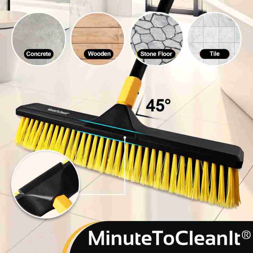 MinuteToCleanIt Floor Bathroom Cleaner Brush with Long Handle, Hard Bristle  Brush & Scrubber Nylon Wet and Dry Brush Price in India - Buy  MinuteToCleanIt Floor Bathroom Cleaner Brush with Long Handle, Hard