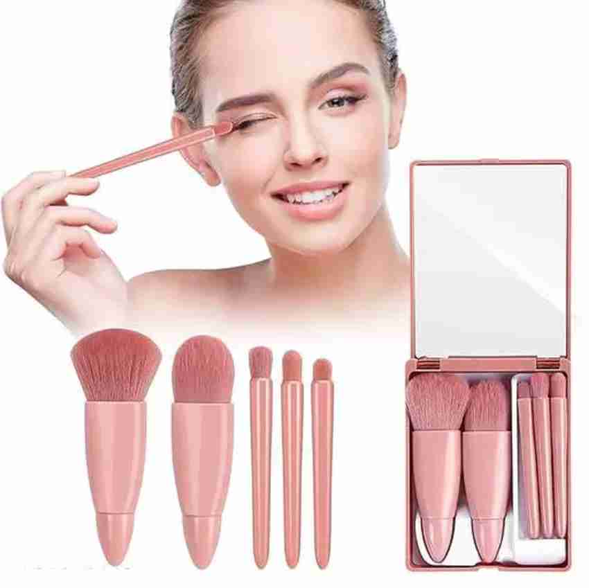 Wiffy Portable Travel Makeup Brush Set with Mirror 5 in 1 Mini Cosmetic  Brushes - Price in India, Buy Wiffy Portable Travel Makeup Brush Set with  Mirror 5 in 1 Mini Cosmetic