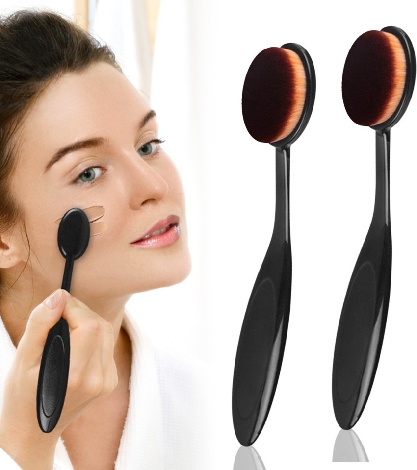 Emijun Soft Flat Foundation Brush and Oval Spoon Foundation Brush - Price  in India, Buy Emijun Soft Flat Foundation Brush and Oval Spoon Foundation  Brush Online In India, Reviews, Ratings & Features