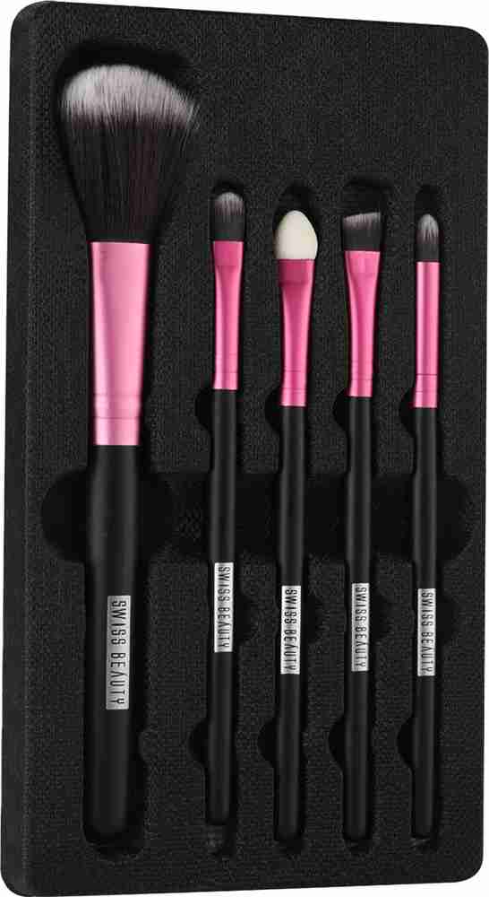 SWISS BEAUTY Makeup Brushes Set 5 Stick Brush Pink 100 gm