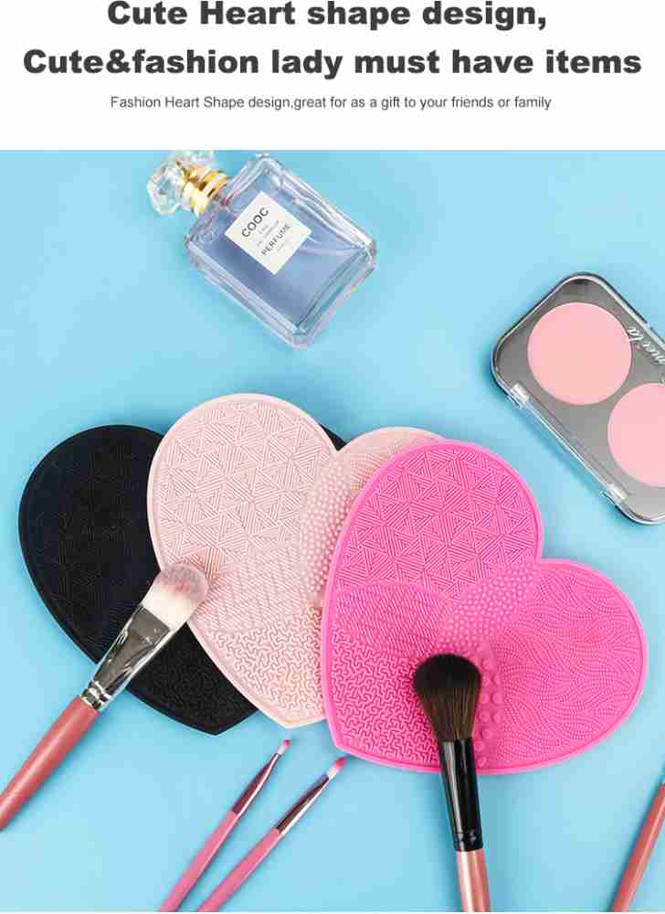 1pc Silicone Cosmetic Brush Cleaning Bowl & Portable Storage