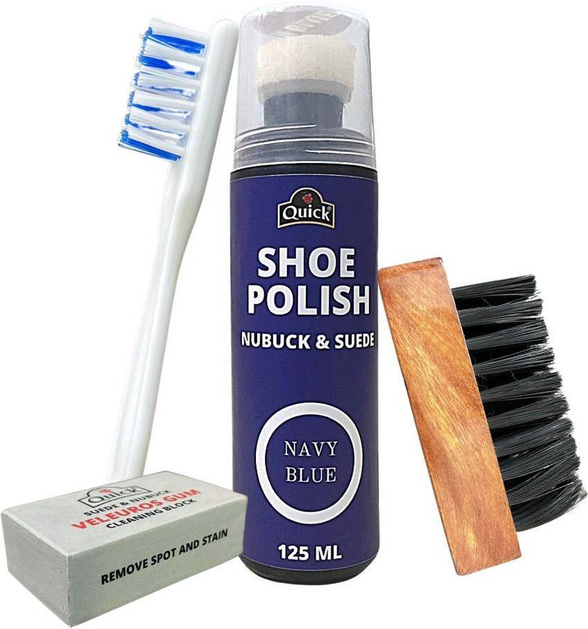 Quick Nubuck Suede Shoe Polish and Shoe Care Kit Color Navy Blue Shoe Care Kit Price in India Buy Quick Nubuck Suede Shoe Polish and Shoe Care Kit