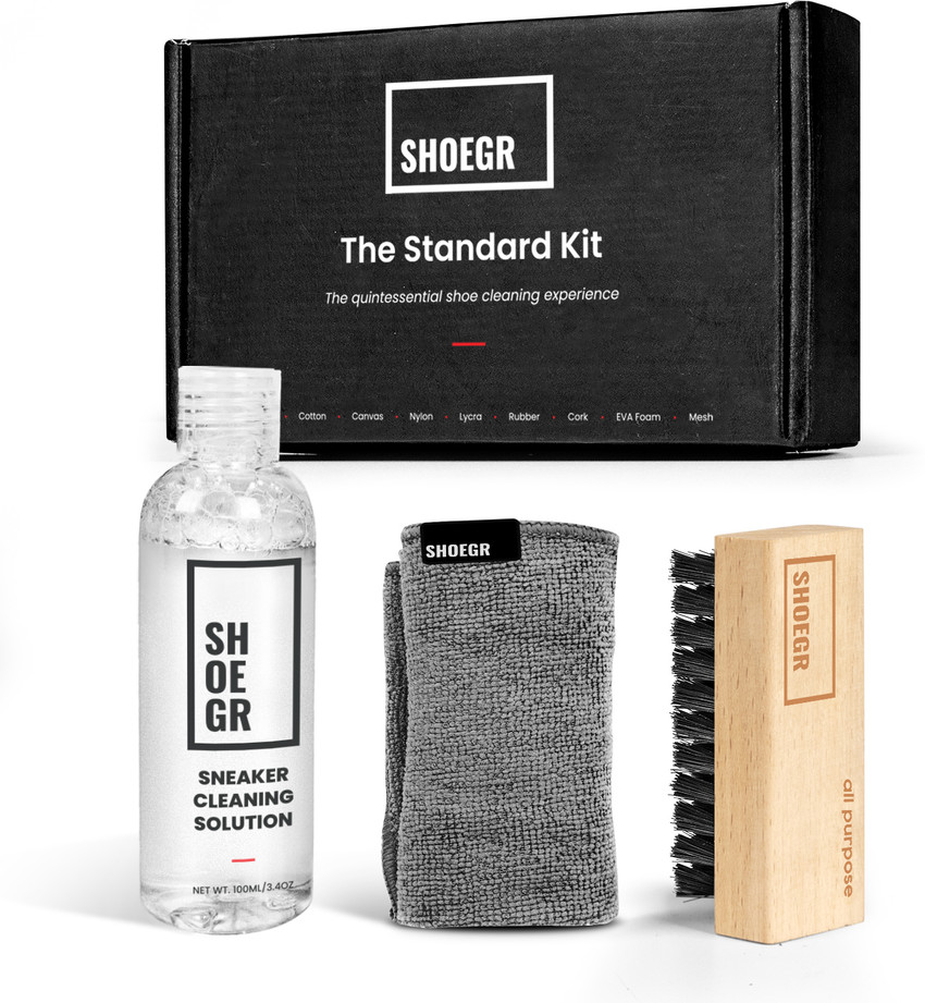 SHOEGR Essential Shoe Cleaning Kit Microfiber Towel Complete Sneaker Care Solution Shoe Care Kit Price in India Buy SHOEGR Essential Shoe Cleaning Kit Microfiber Towel Complete Sneaker