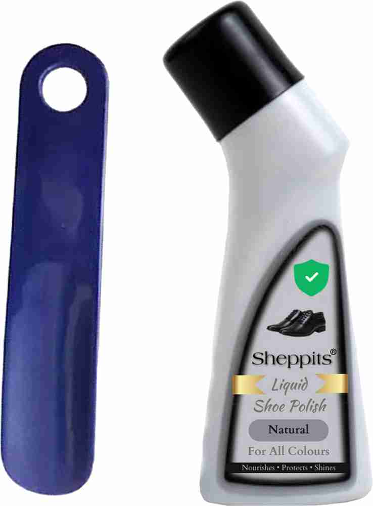 Navy blue liquid shoe polish top