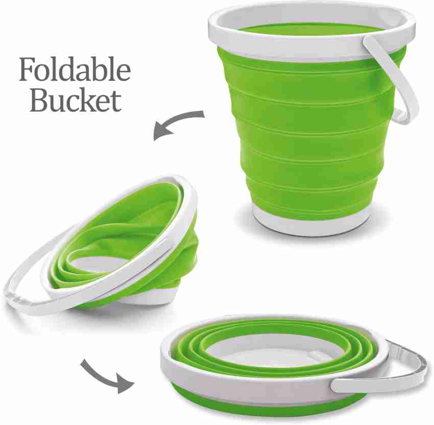 MILTON Collapsible 18 Plastic Foldable Bucket, 17 Litres, Green 17 L  Plastic Bucket Price in India - Buy MILTON Collapsible 18 Plastic Foldable  Bucket, 17 Litres, Green 17 L Plastic Bucket online at