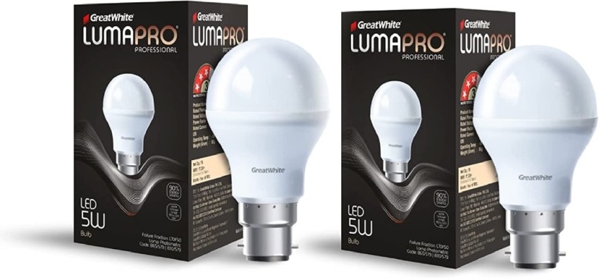 Greatwhite 5 W Globe B22 LED Bulb Price in India Buy Greatwhite