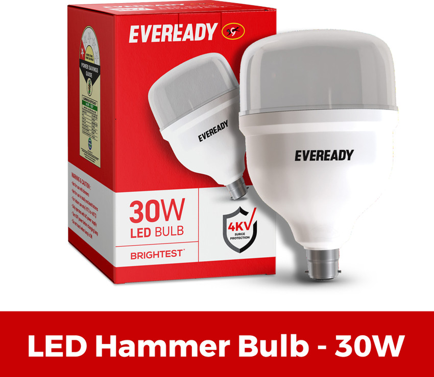 EVEREADY 30 W Standard B22 Basic LED Bulb Price in India Buy EVEREADY 30 W Standard B22 Basic LED Bulb online at Flipkart