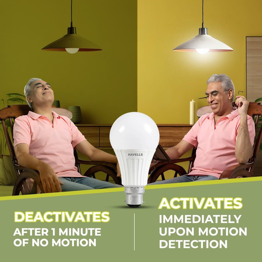 HAVELLS 9 W Round B22 Motion Sensor LED Bulb Price in India Buy HAVELLS 9 W Round B22 Motion Sensor LED Bulb online at Flipkart