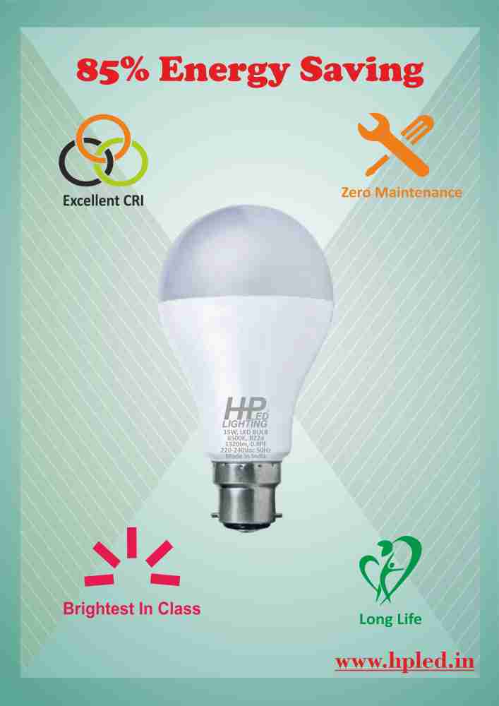 hp led lighting 15 W Standard B22 LED Bulb Price in India Buy hp