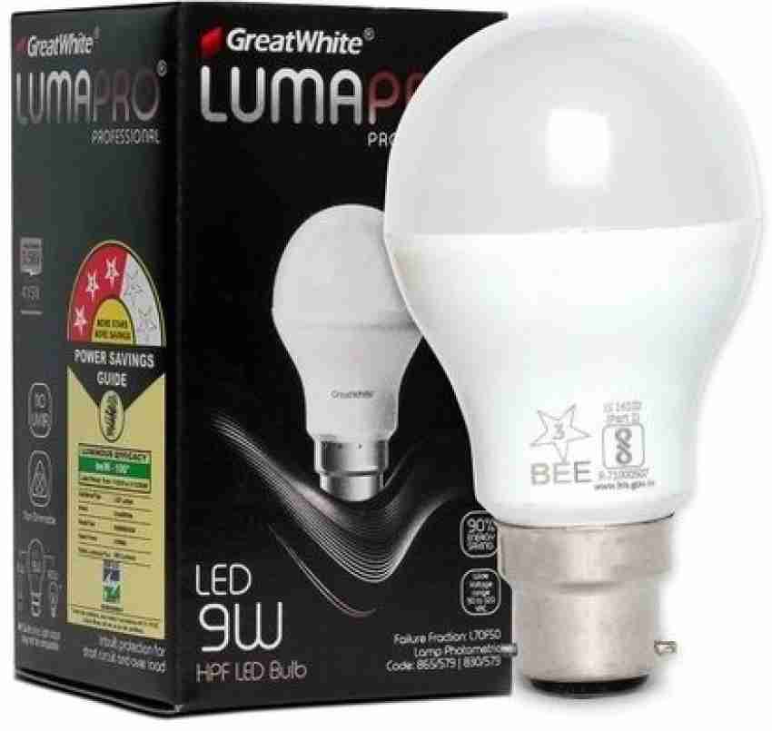 Great White 9 W Round B22 LED Bulb Price in India Buy Great