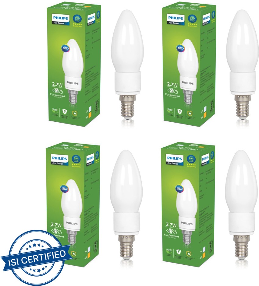 PHILIPS 2.7 W Candle E14 LED Bulb Price in India - Buy PHILIPS 2.7 W Candle  E14 LED Bulb online at