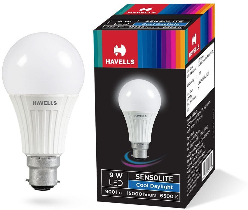 HAVELLS 9 W Round B22 Motion Sensor LED Bulb Price in India Buy HAVELLS 9 W Round B22 Motion Sensor LED Bulb online at Flipkart