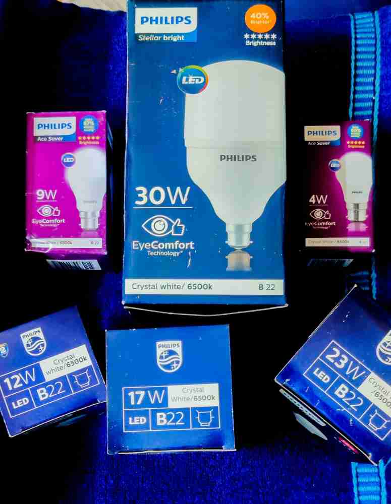 9 W Crystal White Philips LED Bulb