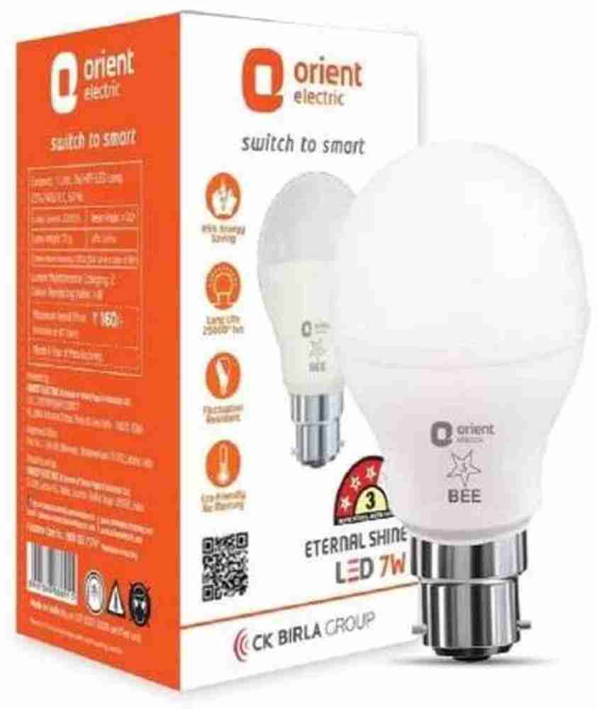 Orient Electric 7 W Basic Round B22 LED Bulb Price in India Buy Orient Electric 7 W Basic Round B22 LED Bulb online at Flipkart