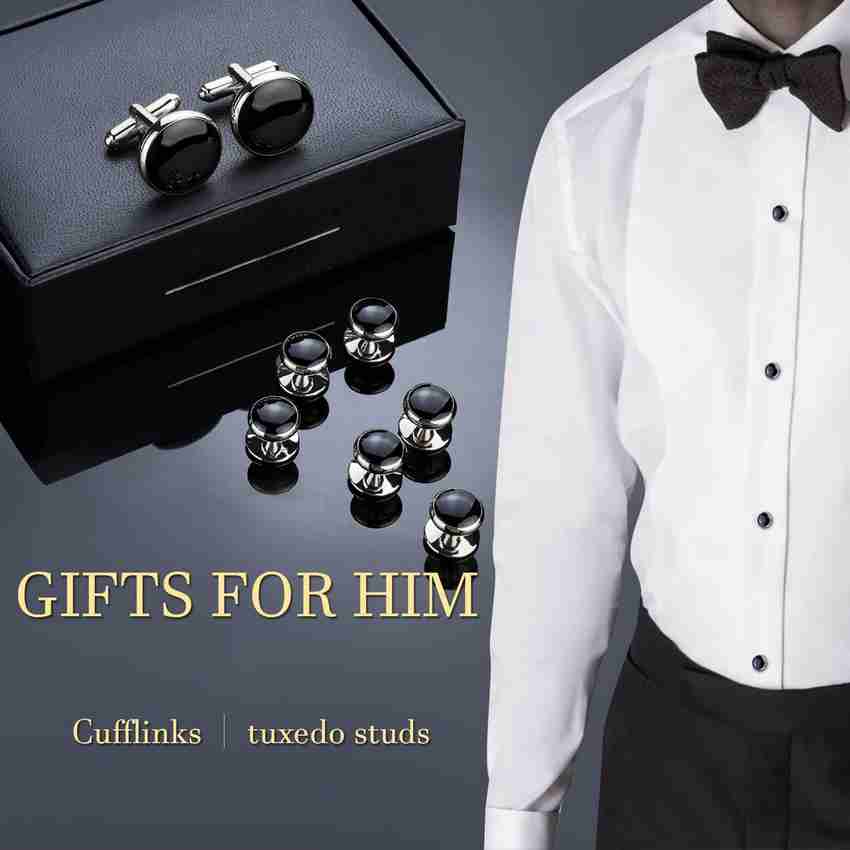 Black tie shirt studs deals