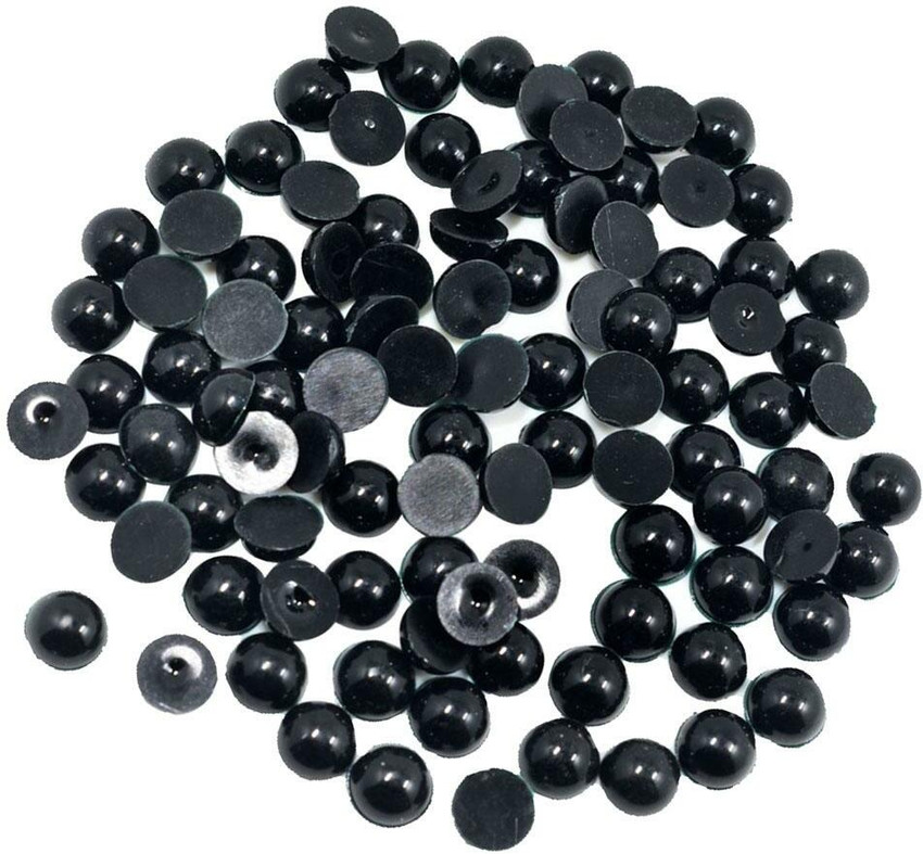 Flat black beads hotsell