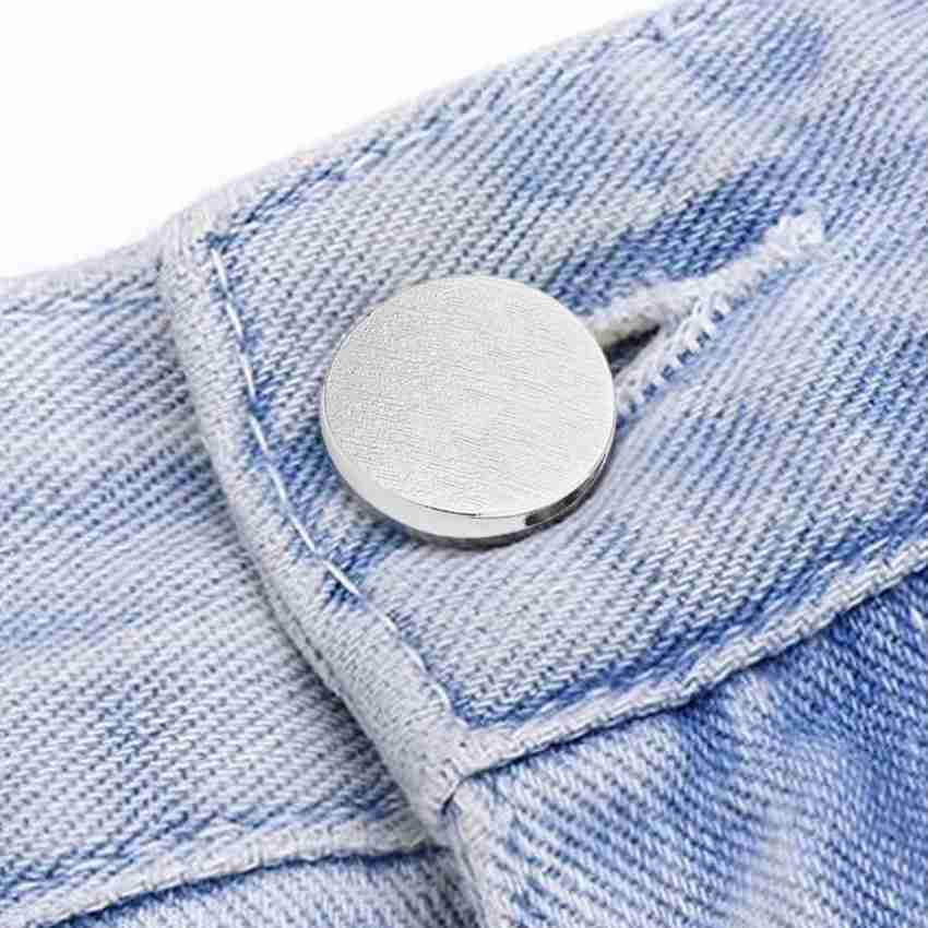 Jean Button Pins, Adjustable Jean Button, Detachable Jean Button Pin, No  Sewing Required, Perfect Fit Instant Jean Button(White Pearl) 