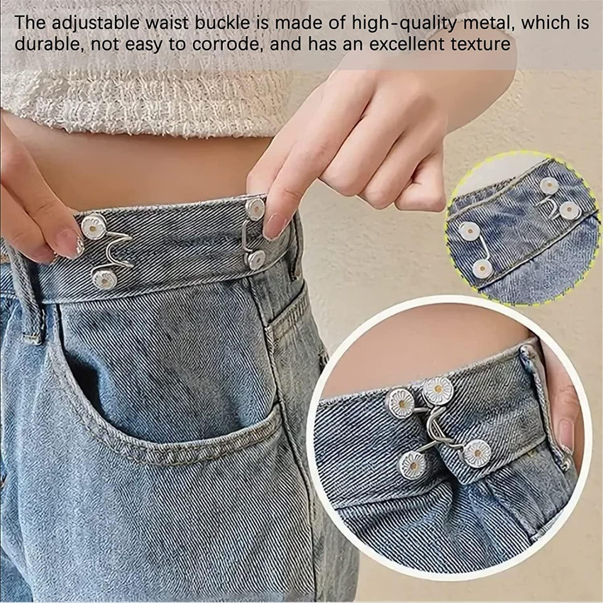 Tightening Jeans ZIBUYU Sets Jeans Tightening Clips, Buttons For