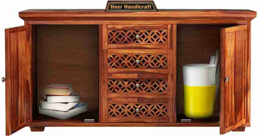 Buy Majestic Solid Sheesham Wood Brass Bar Made with solid