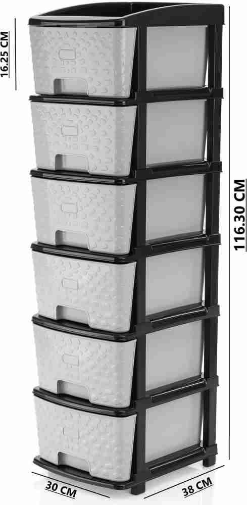 6-layer storage Drawers Storage Bins & Boxes Plastic Storage Cabinet Pink  NEW
