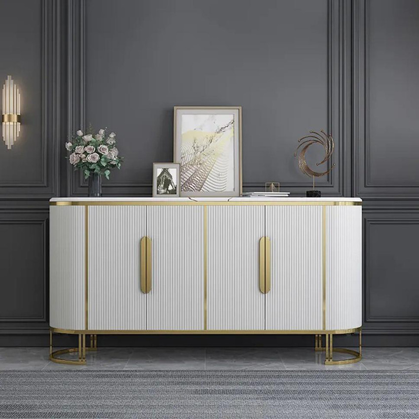 White marble top sideboard hot sale
