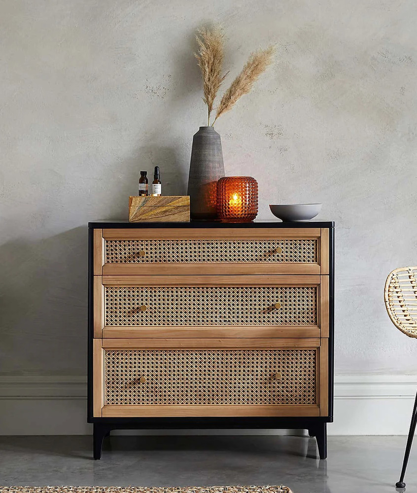 Flamingo World Cane Free Standing Chest of Drawers Price in India