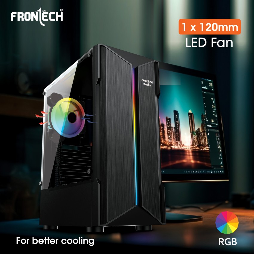 Frontech TOWER Gold Range Computer Case | 2+1 USB(1.0&3.0) | Front 