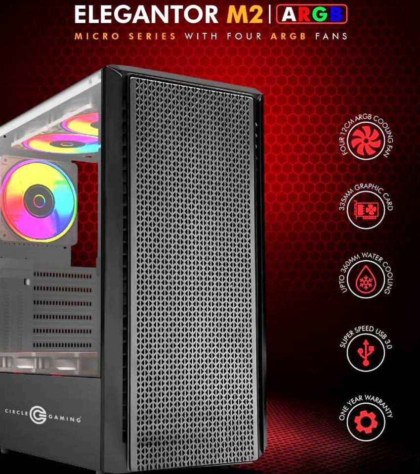 CIRCLE CT GAMING ELEGANTOR M2 FULL TOWER Cabinet - CIRCLE CT : Flipkart.com