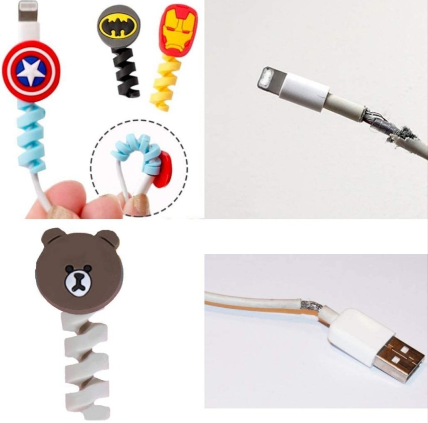 Spiral Data Cable Protector Cord Wire Universal Silicone USB
