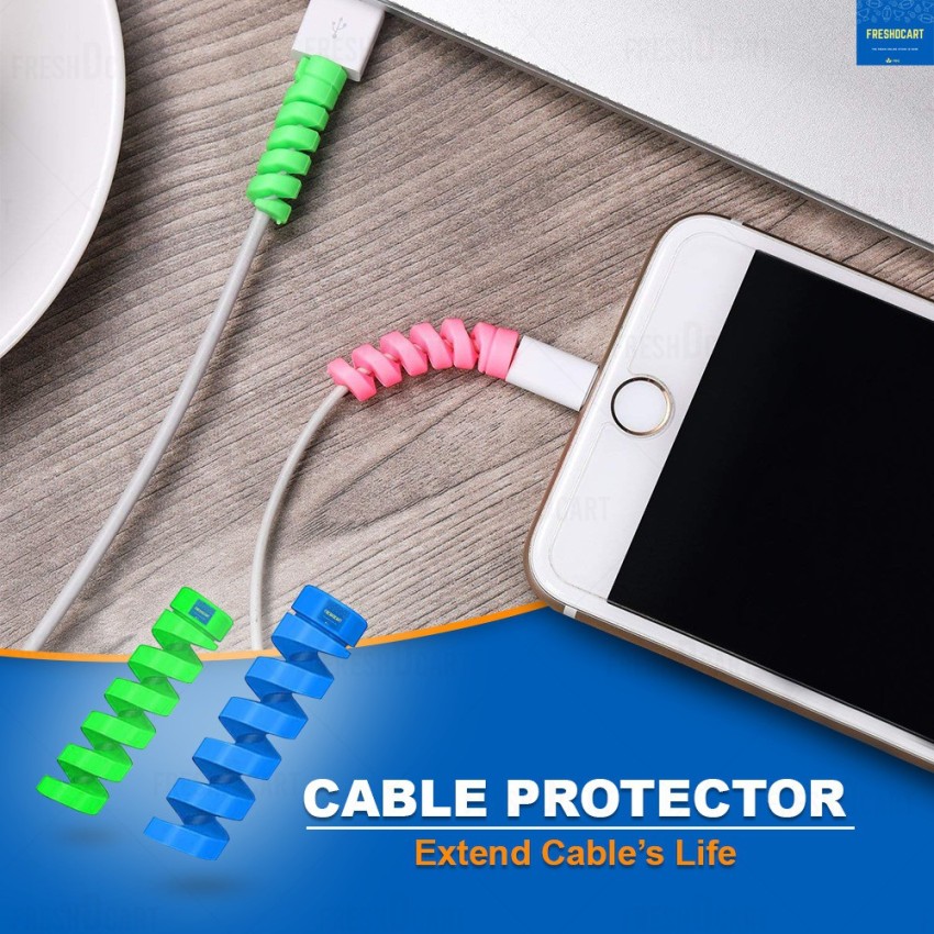 120 Pieces Charger Cable Saver, Mouse Cable Protector, Silicone Flexible  Cable Wire Protector Management Organizer, Spiral Cable Protector in 6  Colors
