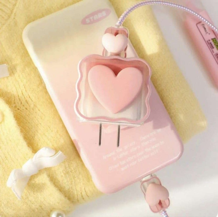Cable Protector For IPhone Charger Protector Cute * Heart Design, Charger  Cover Cord Protector Compatible With 18W/20W IPhone Charger (*)