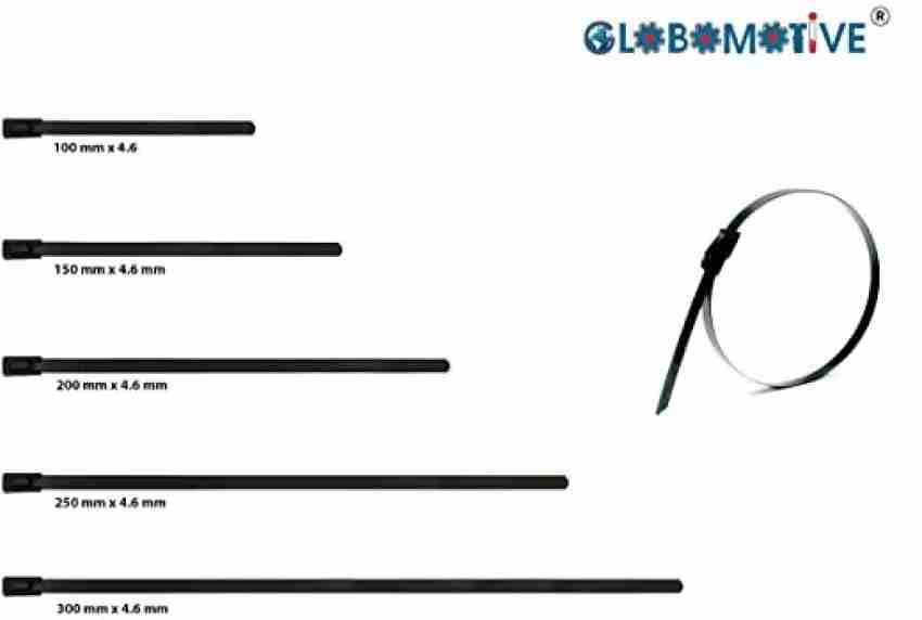 GLOBOMOTIVE Premium Nylon Self Locking Cable Ties (500, 250 mm x 3.6 mm)  Nylon Stainless Steel Cable Tie Price in India - Buy GLOBOMOTIVE Premium  Nylon Self Locking Cable Ties (500, 250